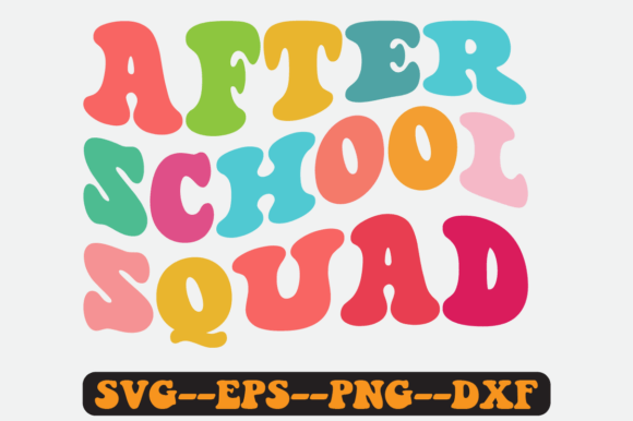 After School Squad Groovy Retro Svg