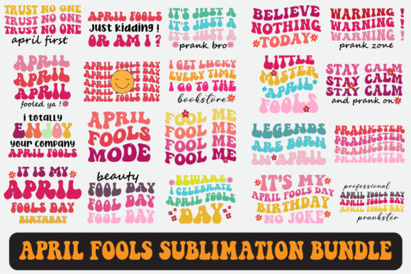 April Fools Day Svg Sublimation Bundle