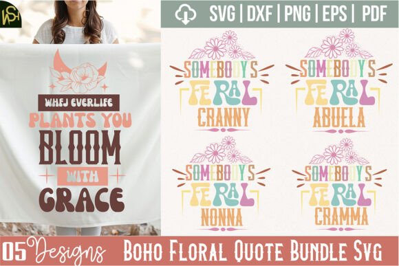 Boho Floral Quote Bundle Svg Review