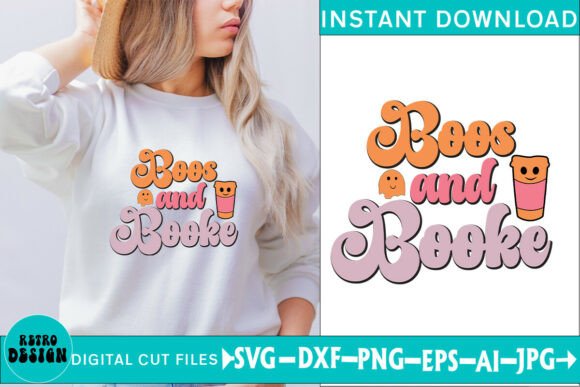 Boos and Books Halloween SVG Quote