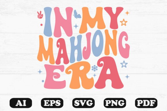 In My Mahjong Era Retro T Shirt Design