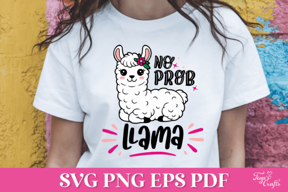 No Prob Llama SVG Quote