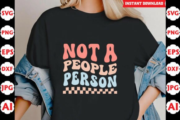 Not a People Person Quote Design SVG