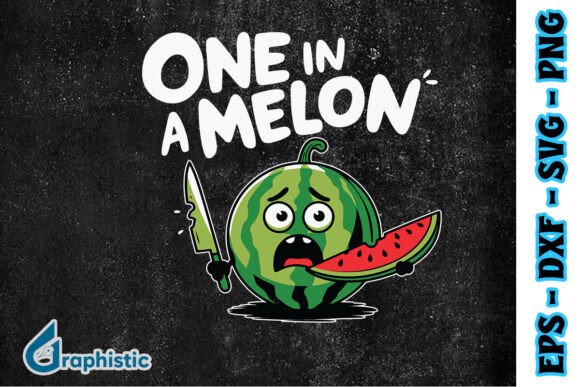One in a Melon Quote Watermelon SVG