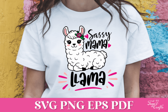 Sassy Mama Llama SVG Quote