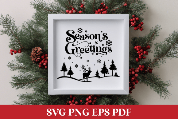 Season's Greetings Christmas SVG Quote