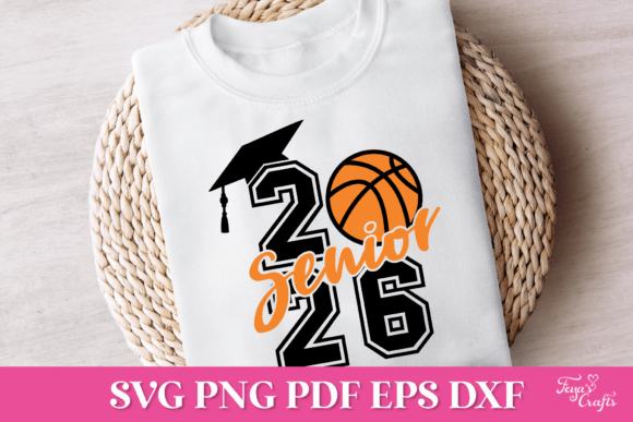 Senior 2026 Basketball SVG