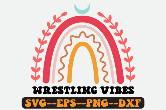 Wrestling Vibes Groovy Retro Svg Design